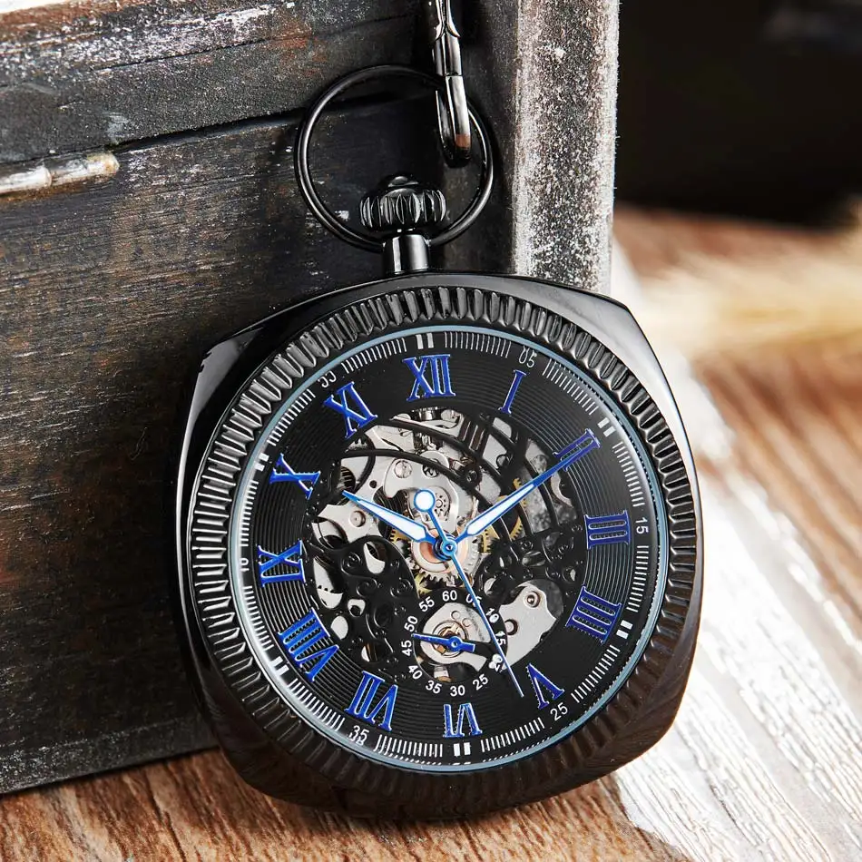 Top Trends: Luxury Brand Vintage Mechanical Quartz Pocket Watch Charm Unisex Fashion Roman Number Men Women Necklace Pendant Fob Chain Gifts Shoppable Styles