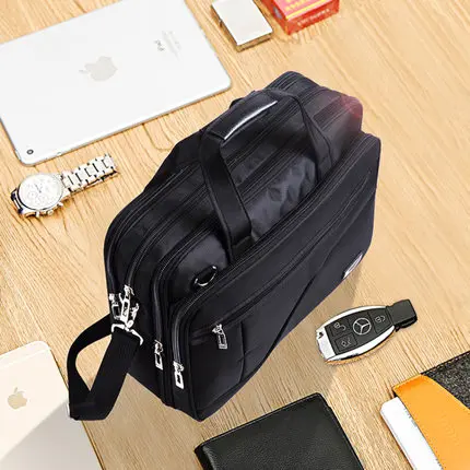 Top Trends: Laptop Bag Oxford Cloth Briefcase Male Commerc Section Men Hand Bag Canvas Men Bag Large Capacity Computer Bag Notebook GYM Shoppable Styles