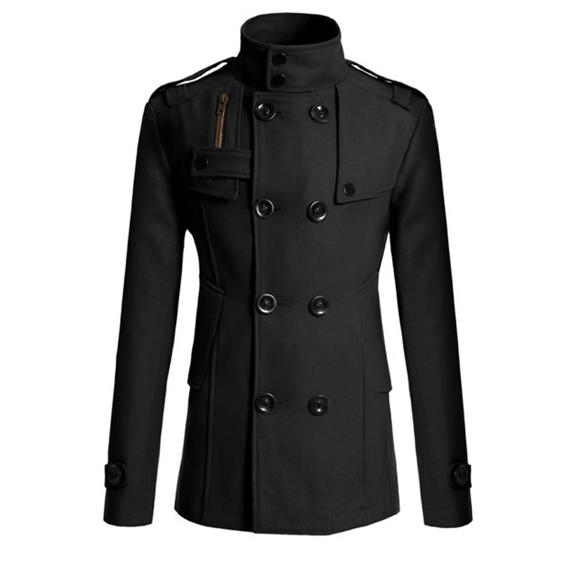 Top Trends: Trench Coat Men Winter Black Jacket Men&#039;s Wool Coat Casacos Casual Slim Men&#039;s Long Coat Abrigos Para Hombre Shoppable Styles