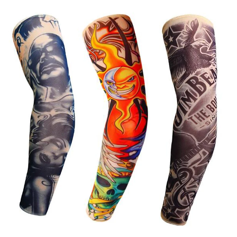 Top Trends: Size S, L 3D Print Arm Warmers Men Women Streetwear Fake Tattoo Sleeve Outdoor Sport Sunscreen Cooling Arm Sleeves Shoppable Styles