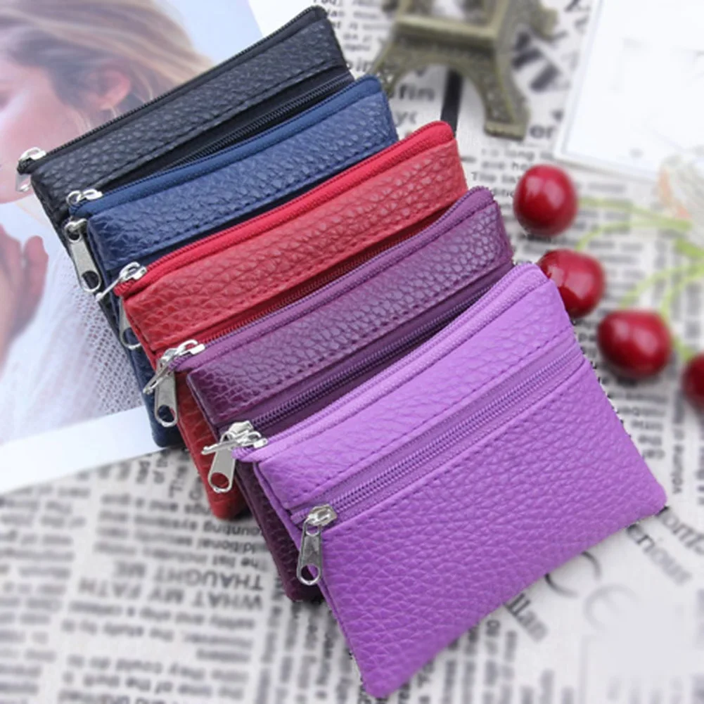 Top Trends: Fashion Leather Coin Purse Women Small Wallet Change Purses Mini Zipper Money Bags Children's Pocket Wallets Key Holder Shoppable Styles