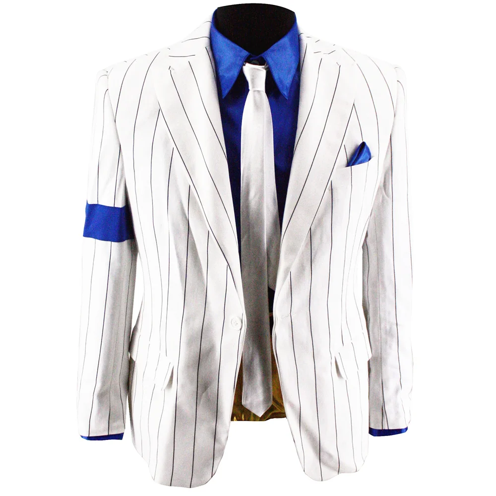 Top Trends: Retro MJ Michael Jackson Smooth Criminal Vocal Concert History Stripe Outfit Suits Shoppable Styles