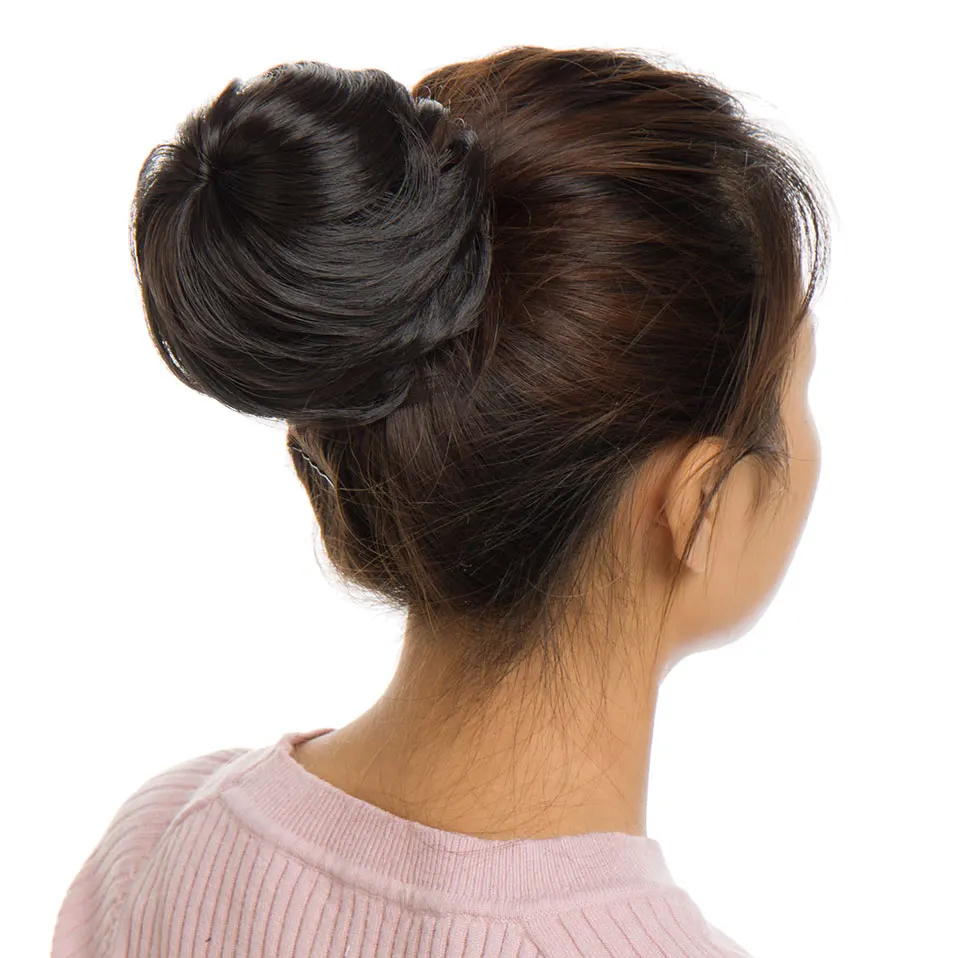 Top Trends: Synthetic Adjustable Hair Scrunchie Straight Chignons Hair Natural Fake Hair Bun Straight Drawstring Hair Ponytails Extensions Shoppable Styles - Image 2