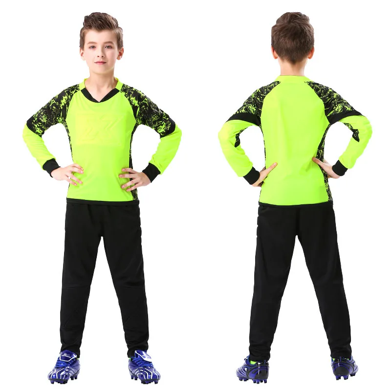 Top Trends: Child Soccer Goalkeeper Jersey Set Sponge Protector Customized Goalkeeper Uniform Suit Shorts Thicken Sponge Protector Doorkeepe Shoppable Styles