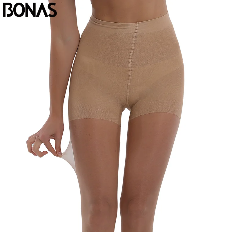 Top Trends: BONAS Summer Sun Protection Tights Women Sexy High Waist Nylon Breathable Pantyhose Girl Stretchy Resistant Slim Stockings Shoppable Styles