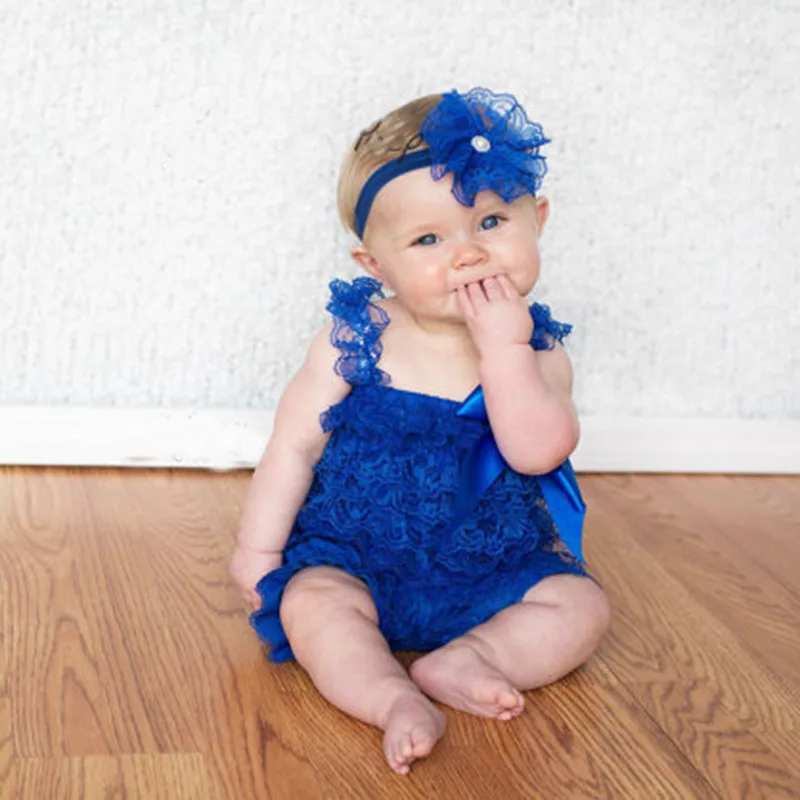 Top Trends: Baby Girls Lace Ruffled Romper Bebe Toddler Infant Jumpsuit Cake Smash Outfit Baby 1st Birthday Outfit Photo Props Baby Jumpsuit Shoppable Styles