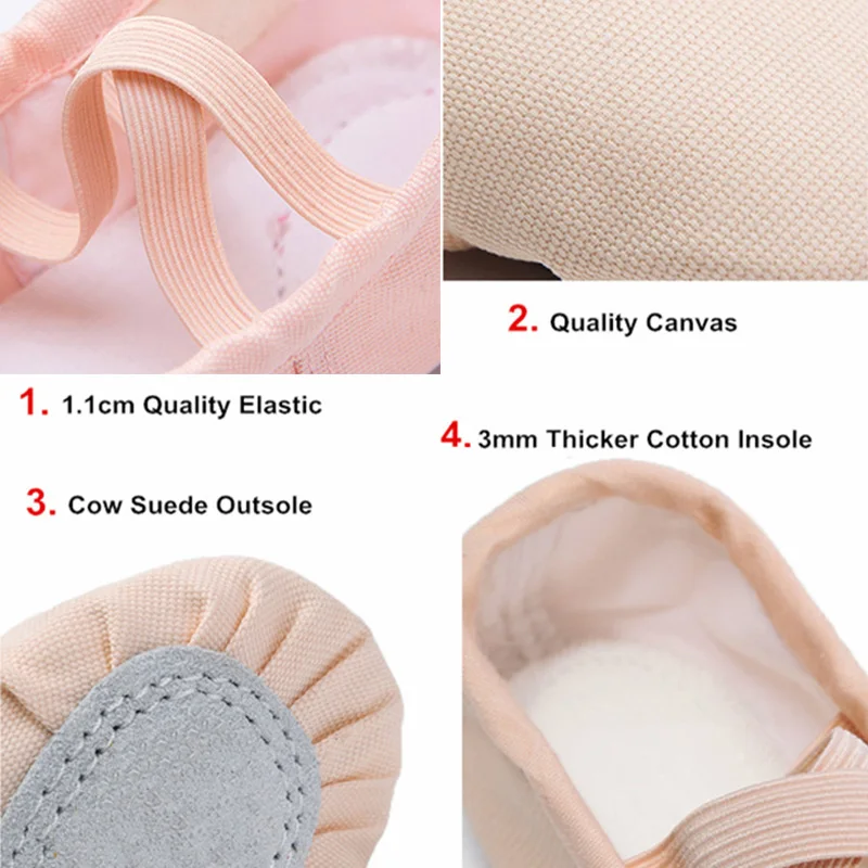 Top Trends: USHINE Yoga Slippers Gym Teacher Yoga Ballet Dance Shoes For Girls Women Ballet Shoes Canvas Kids Children Shoppable Styles - Image 3