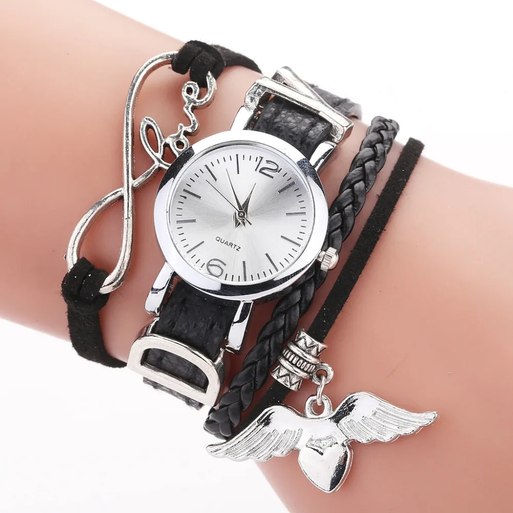 Top Trends: Duoya Brand Watches For Women Luxury Silver Heart Pendant Leather Belt Quartz Clock Ladies Wrist Watch 2019 Zegarek Damski Shoppable Styles