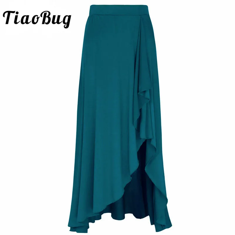 Top Trends: Irregular Dance Skirt For Women Long Ballet Skirt Flamenco Latin Dance Tango Sevillanas Costume Belly Dance Skirt Girl Dancewear Shoppable Styles