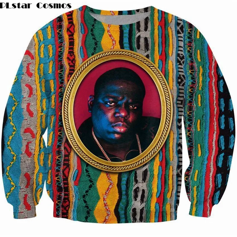 Top Trends: PLstar Cosmos Sweatshirt Notorious B.I.G. Jumper Biggie Smalls Character Print Sweats Fashion Clothing Women Men Pullover Shoppable Styles