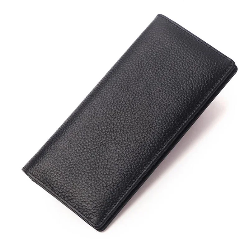 Top Trends: Hot Sale Men's Wallets Genuine Leather Men Purse Long Wallet Real Cowhide Mens Money Bag Cell Phone Wallet Man Card Holder Shoppable Styles