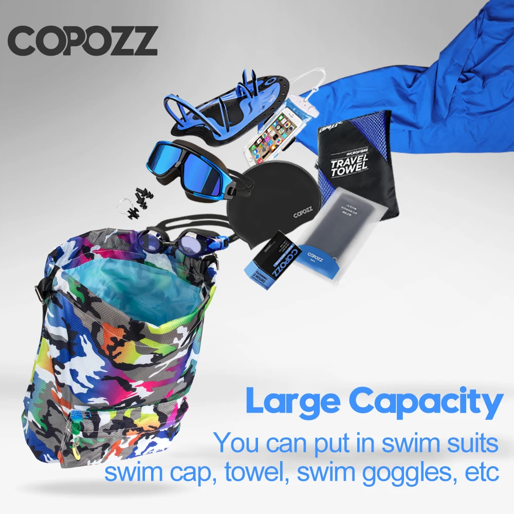 Top Trends: COPOZZ Sport Backpack Large Capacity Combo Wet Dry Separation Swimming Bag Waterproof Nylon Fabric Outdoor Traveling Hiking Shoppable Styles