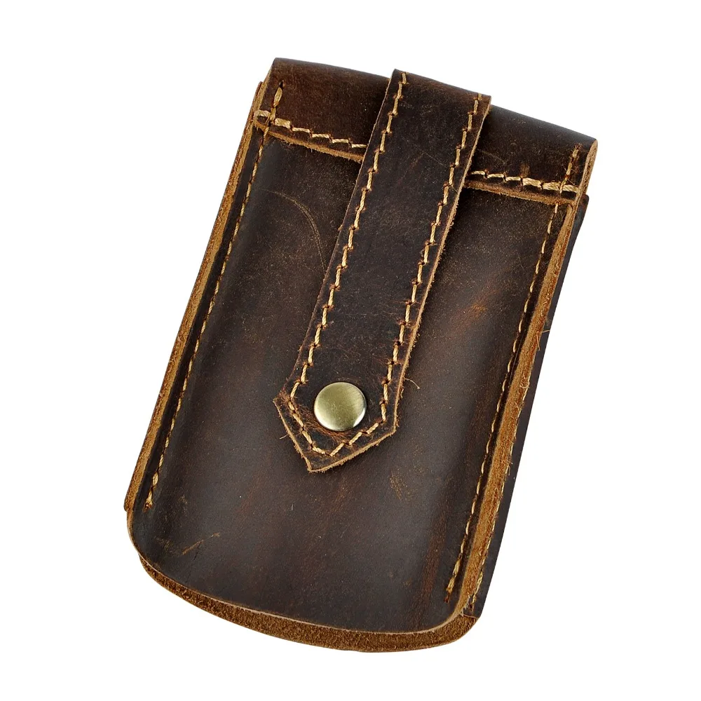 Top Trends: Original Genuine Leather Men Quality Fashion Car Remote Case Key Ring Case Holder Chain Designer Key Package Bag Y1008 Shoppable Styles