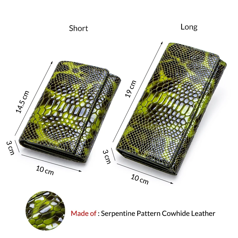 Top Trends: Female Coin Purse Genuine Leather Long Women Wallet Serpentine Design Phone Purses For Ladies Cardholder Clutch Money Bag Shoppable Styles - Image 6