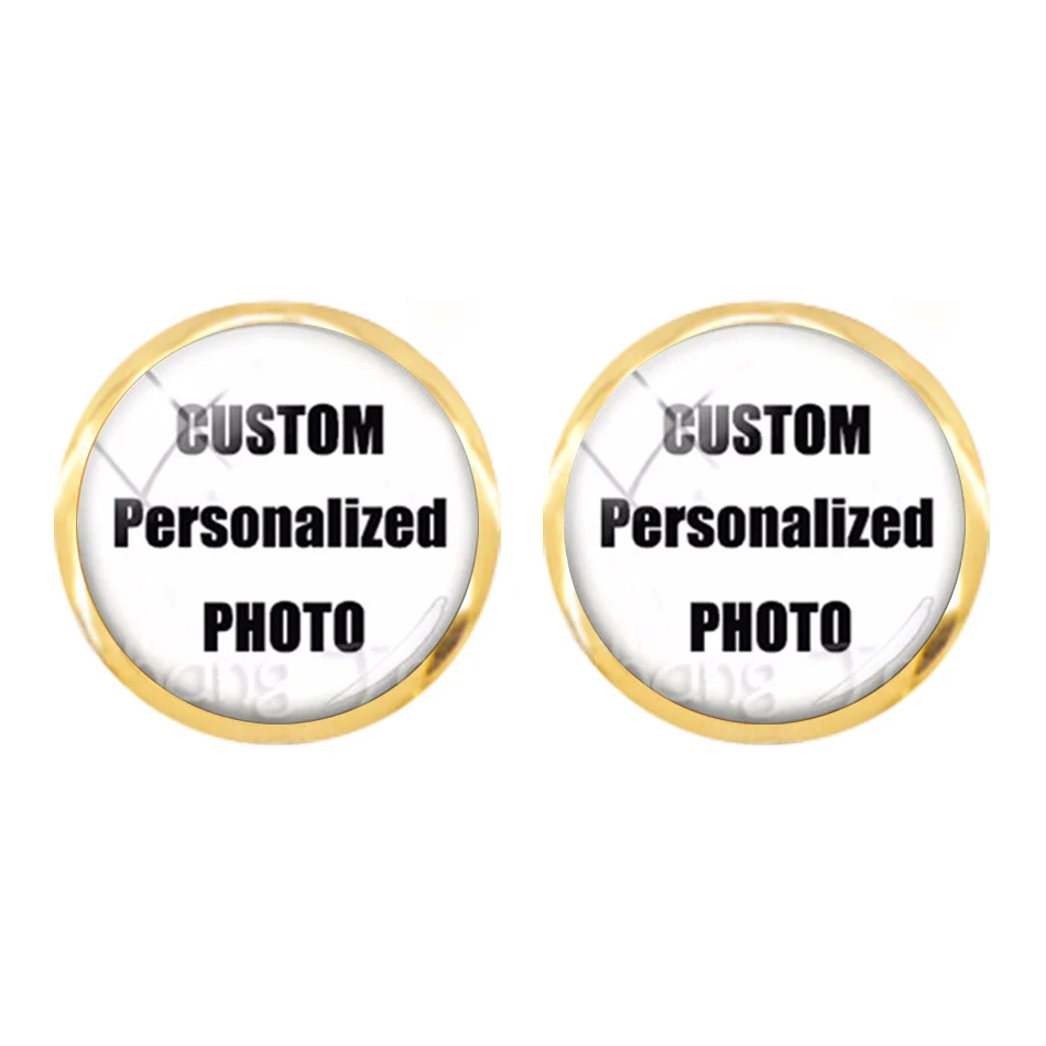 Top Trends: Personalized Custom Stud Earrings Photo Mum Dad Baby Children Grandpa Parents Designed Photo Gift For Family Anniversary Gift Shoppable Styles