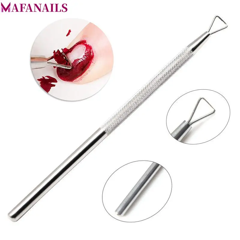 Top Trends: 1pcs Cuticle Push Stainless Steel 0.7*2.5MM Rod Stick Pusher Cuticle Dead Skin UV Gel Polish Push Manicure Tool For Nails Art 15 Shoppable Styles