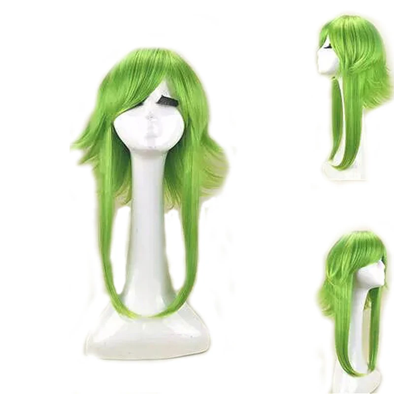 Top Trends: HAIRJOY Women VOCALOID GUMI Cosplay Wig Green Heat Resistant Synthetic Hair Medium Length Straight Costume Wigs Shoppable Styles