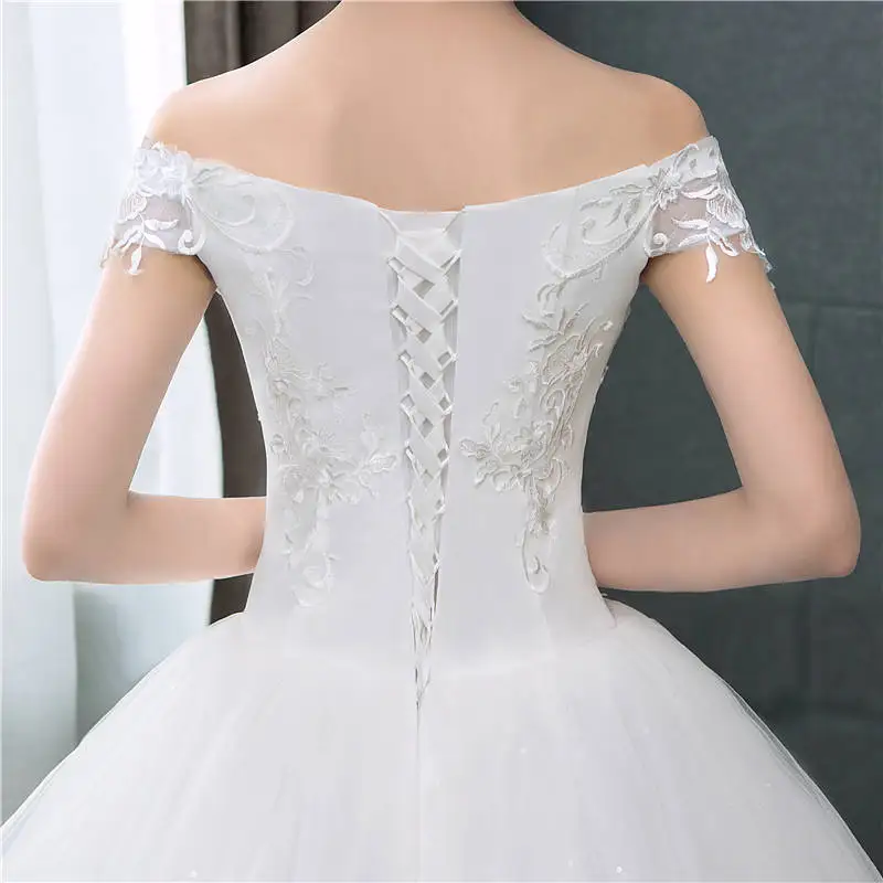 Top Trends: It's YiiYa Sexy Boat Neck Wedding Dresses Simple Off White Cheap Sleeveless Wedding Gown HS284 Shoppable Styles - Image 6