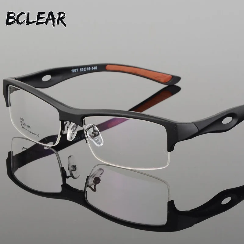 Top Trends: BCLEAR Spectacle Frame Attractive Mens Distinctive Design Brand Comfortable TR90 Half Frame Square Sports Glasses Frame Eyeglass Shoppable Styles