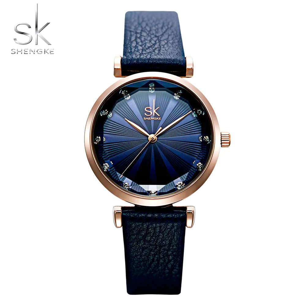 Top Trends: Shengke Women Watch New Ladies Top Luxury Watches Quartz Wristwatches Original Leather Strap Fashion Casual Waterproof Gift Shoppable Styles