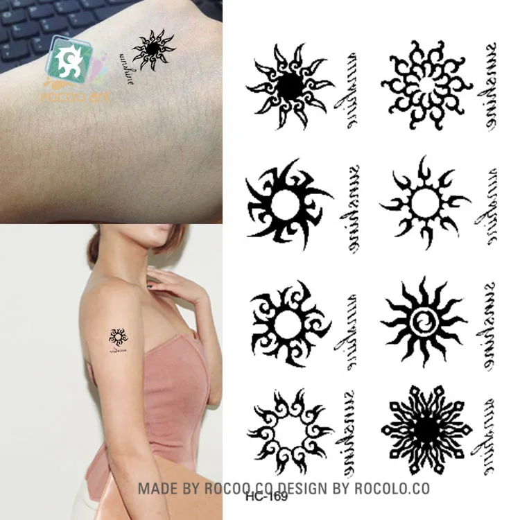 Top Trends: Body Art Waterproof Temporary Tattoos For Men And Women Sex Black Swirl Marks Design Small Tattoo Sticker Wholesale HC1169 Shoppable Styles