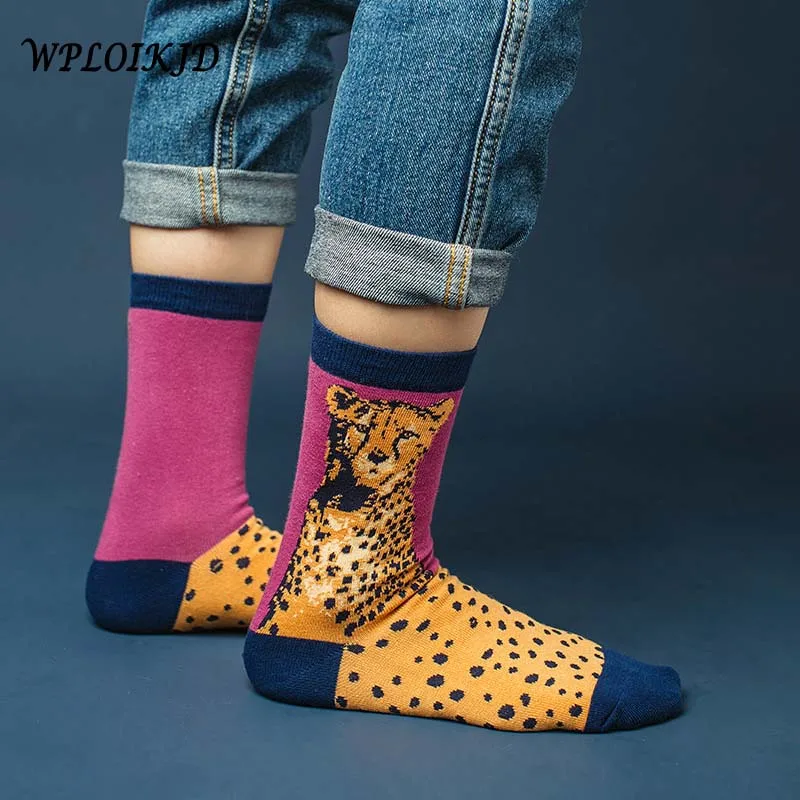 Top Trends: WPLOIKJD Art Abstract Funny Socks Street Cotton Socks Women Divertidos Unisex Happy Animal Gift Sokken Female Calcetines Mujer Shoppable Styles