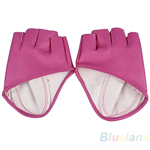 Top Trends: 2016 Summer 2016 Summer 2016 Fashion PU Half Finger Lady Leather Lady's Fingerless Driving Show Jazz Gloves For Women Men Hot Shoppable Styles - Image 6