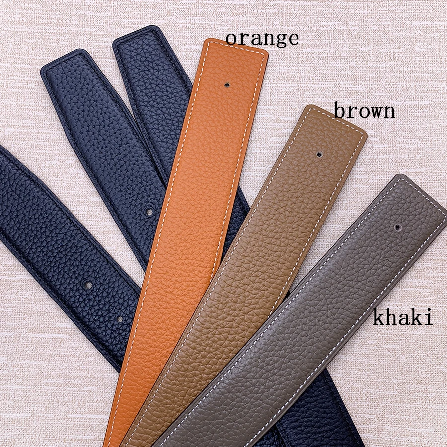 Top Trends: 2023 WITHOUT BUCKLE 3.8cm Same Color Line For Men Women Belt Strap High Quality Cowskin Genuine Leather Two Sides Free Shipping Shoppable Styles