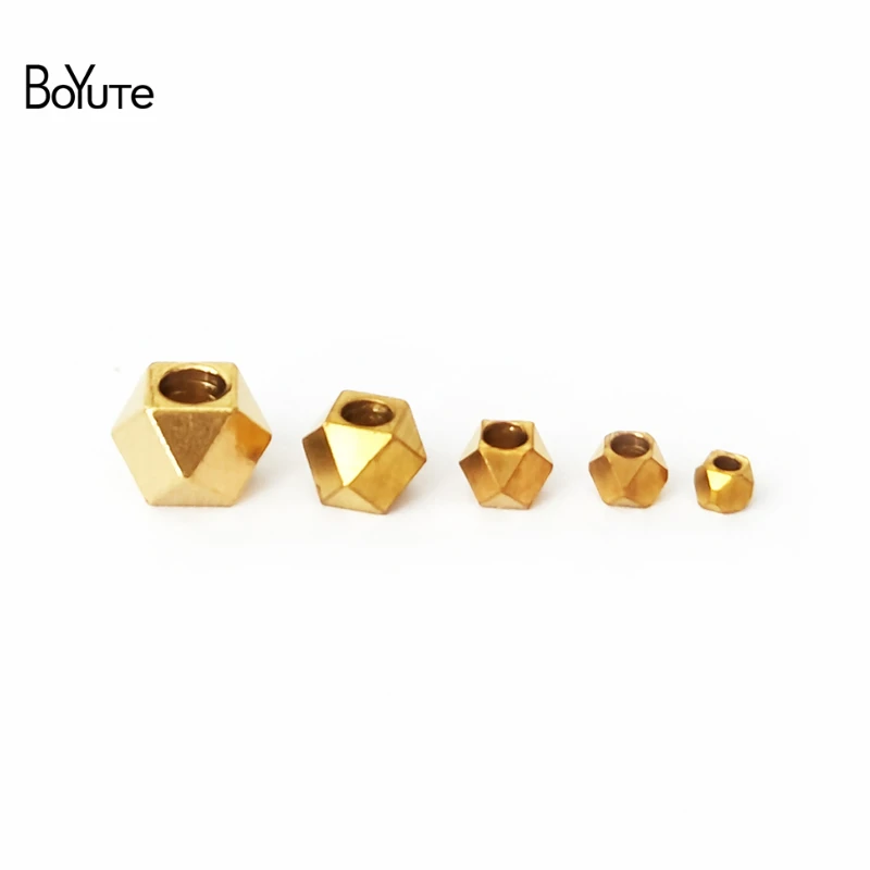 Top Trends: BoYuTe (100 Pieces / Lot) 2-2.5-3-4-5MM Metal Brass Solid Beads Spacer Beads Diy Jewelry Making Loose Beads Shoppable Styles