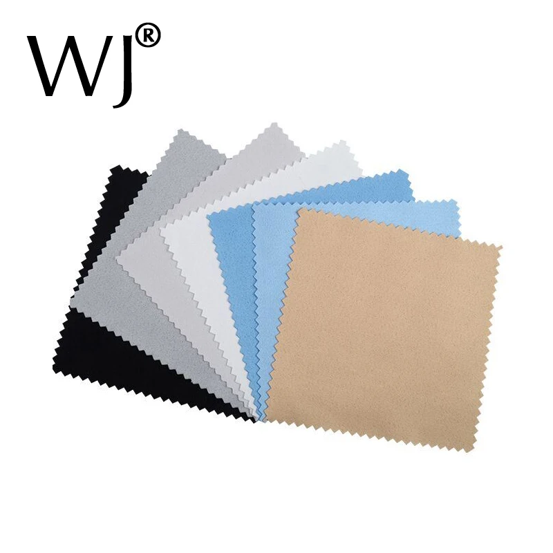 Top Trends: 100pcs Buckskin Silver Jewelry Cleaning Polishing Cloth Sterling Gold Cleaner 8x8cm Cheapest Double Sides Tool Black White Blue Shoppable Styles