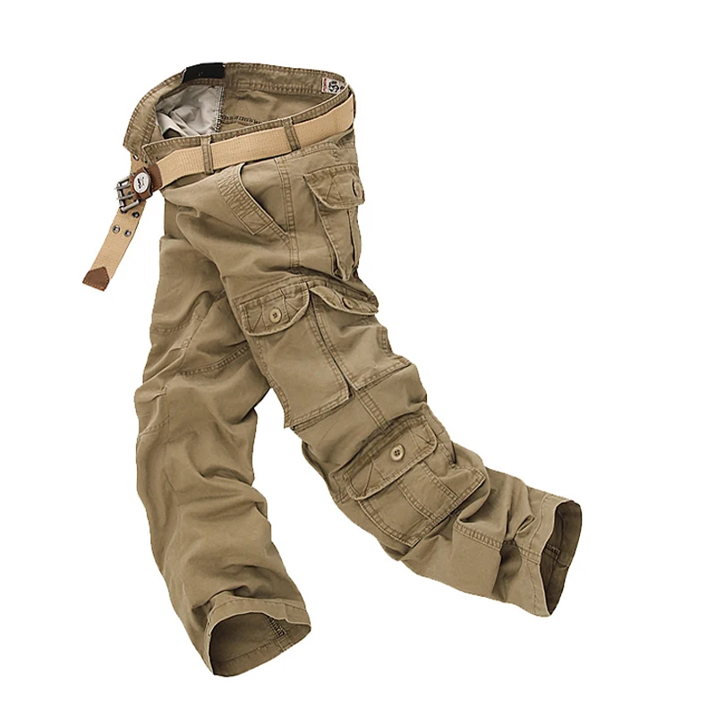 Top Trends: Fashion Military Cargo Pants Men Loose Baggy Tactical Trousers Oustdoor Casual Cotton Cargo Pants Men Multi Pockets Big Size Shoppable Styles