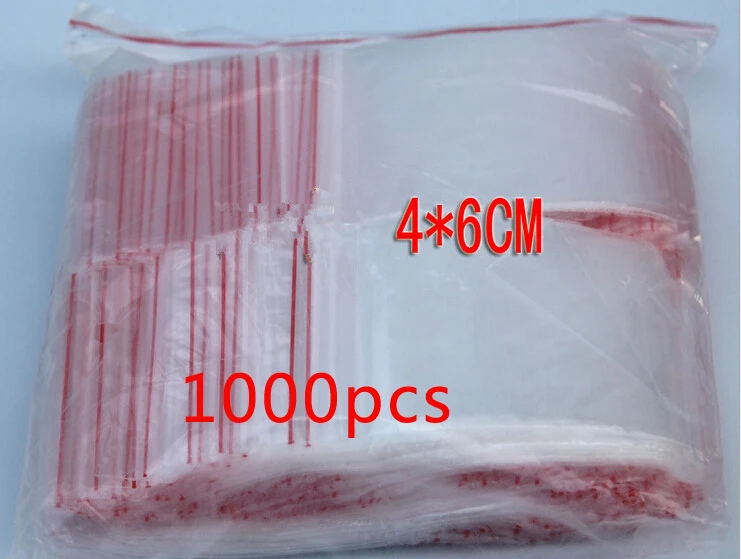 Top Trends: 1000PCS 4x6cm Pe Transparent Travel Plastic Bag Gift Packaging Bags For Necklace / jewelry Small Ziplock Clear Self Seal Bags Diy Shoppable Styles