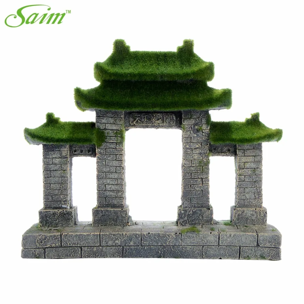 Perfect 7 7 Aquarium Ancient Temple Ruins Ornament Fish Tank