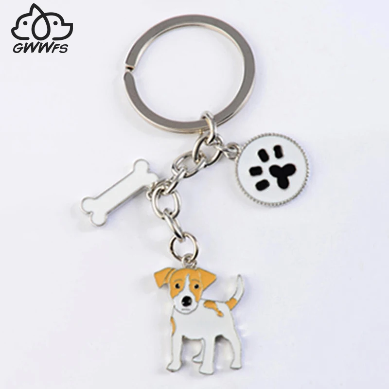 Top Trends: Jack Russell Terrier Key Chains For Women Men Alloy Metal Dog Pendant Key Ring Car Keychain Bag Charm Keyring Gifts Shoppable Styles