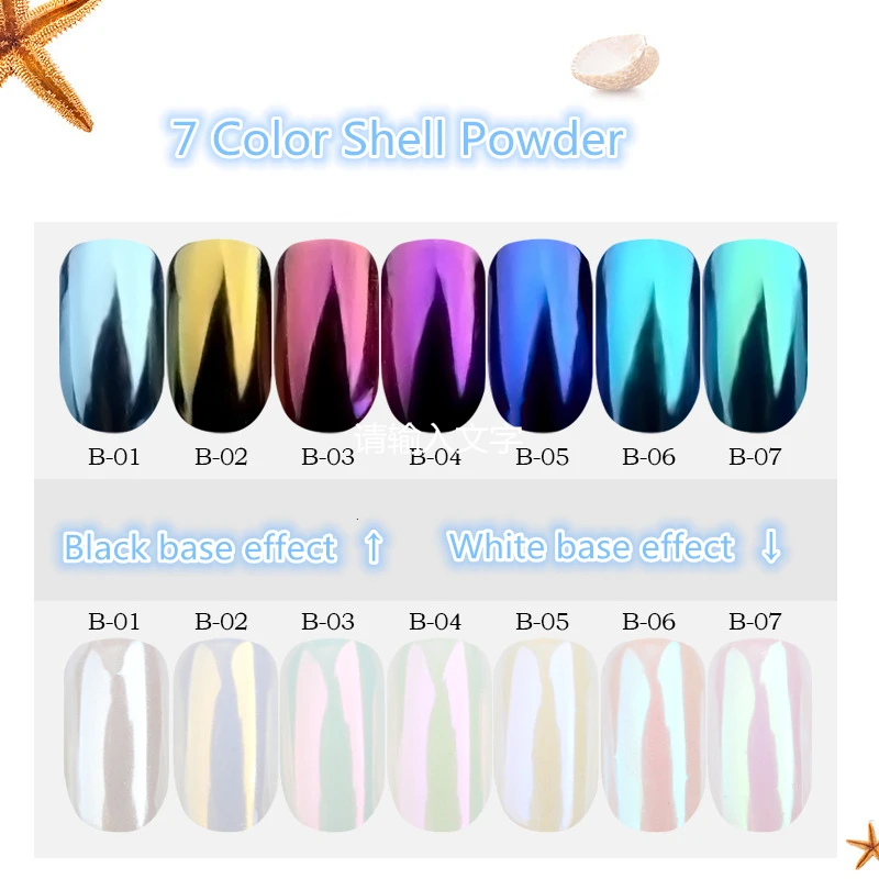 Top Trends: 1 Box Pearl Shell Chameleon Mirror Nails Powder Glitters DIY Nail Art Chrome Pigment Dust Manicure Decoration Shoppable Styles