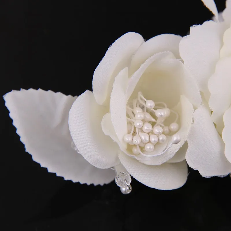 Elegant Bride Flower Pearl Wedding Charming Hair Clips Elegant Bride Flower Pearl Wedding Charming Hair Clips 2
