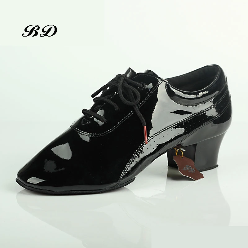 Top Trends: MEN SHOES Dance Shoes Ballroom Latin Shoes Imported Comfortable Insole Sweat Deodorant Imported Patent Leather Heel 4.5 Cm Hot Shoppable Styles