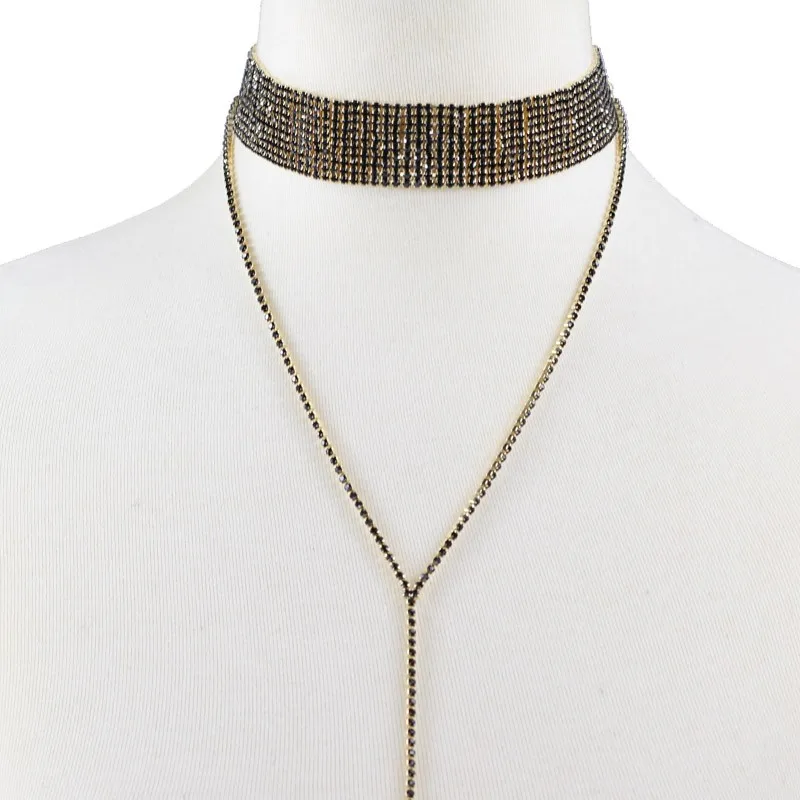 Rhinestone Crystal Luxury Choker Statement Necklace Jewelry 9 Rhinestone Crystal Luxury Choker Statement Necklace Jewelry 9
