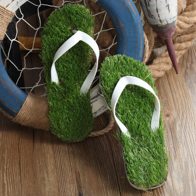 Top Trends: 2023 New Men Women Imitation Grass Flip Flops For Men Summer Beach Flip Flops Flat Shoe Out Sandals Slipper Women Sandals BF22 Shoppable Styles