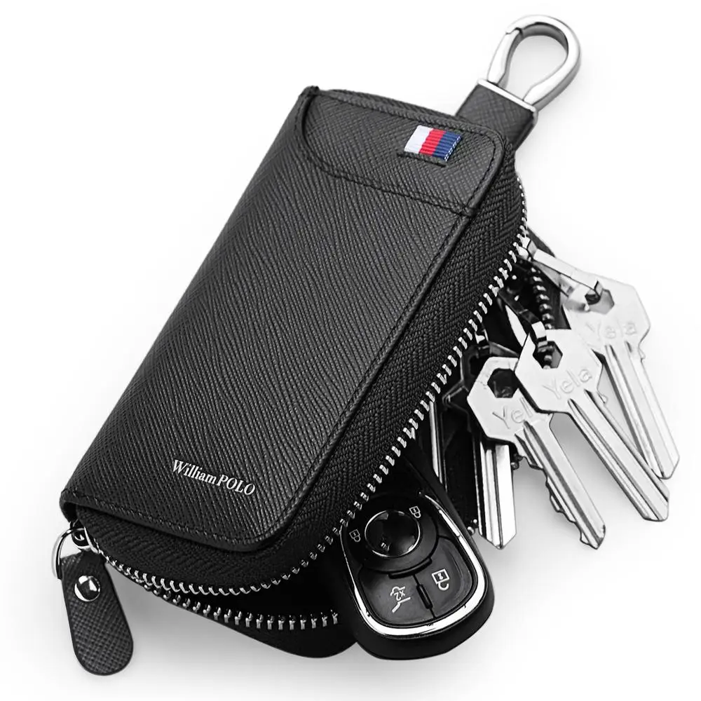 Top Trends: Brand Wallet Men Genuine Leather Key Wallets Men Women Car Key Holder Organizer Wallet Casual Keychain Zipper Key Ring Bag Purse Shoppable Styles