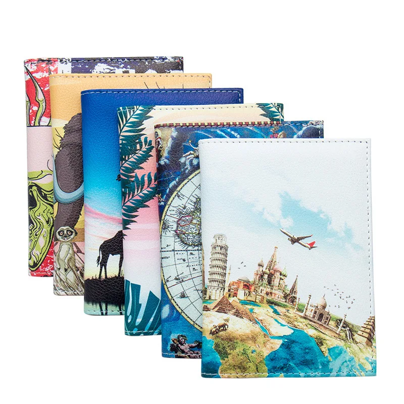 Top Trends: New World Map Travel Scenery Unisex Passport Cover With Traveling Built In RFID Blocking Protect Personal Information Women Men Shoppable Styles