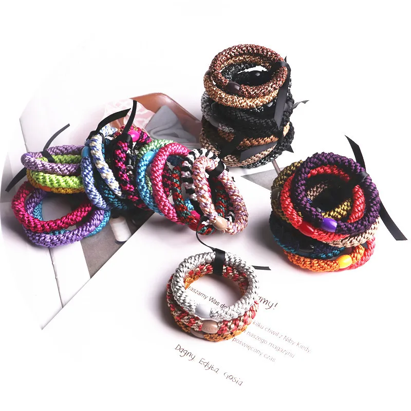 Top Trends: 3pcs / lot Drawstring Korean Simple Girl Hairring Elastic Ponytail Hair Tie Rope Color Tie Hair Accessories Wholesale Headwear Shoppable Styles