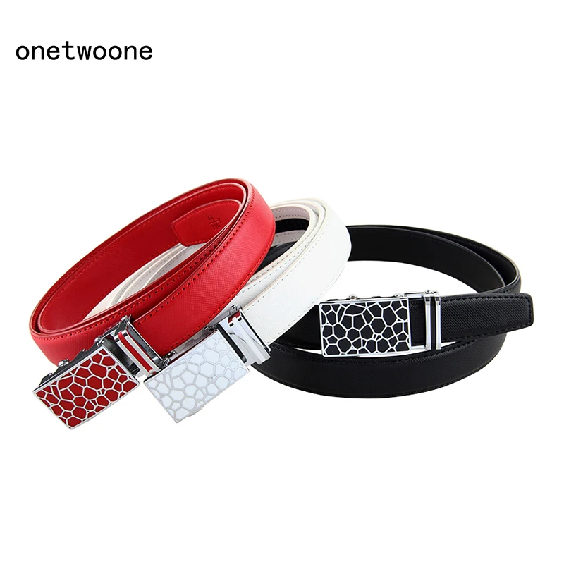 Top Trends: New Fashion Women Belts Female Genuine Leather Automatic Belts Best Selling Waist Belts Girls Students Belts 125cm 130cm Length Shoppable Styles