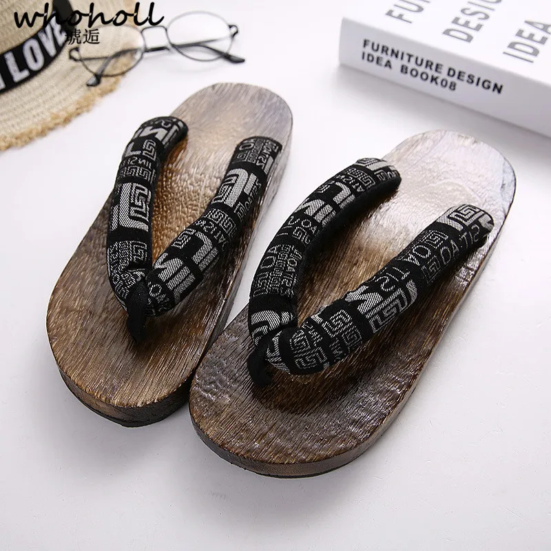 Top Trends: WHOHOLL Geta Anime Anime Cosplay Costumes Japanese Geta Sandals Summer Sandals Men Flat Wooden Shoes Clogs Slippers Flip-flops Shoppable Styles - Image 4