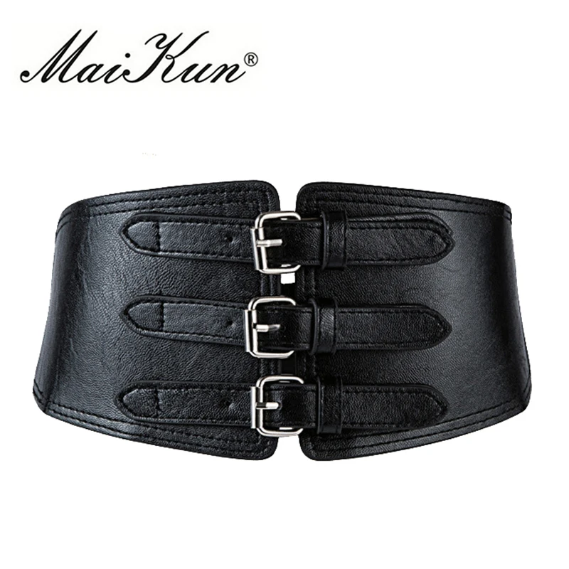 Top Trends: Christmas 2020 Luxury Designer Maikun Wide Belts For Women Belt PU Leather Belt Corset Designer Brand Shoppable Styles