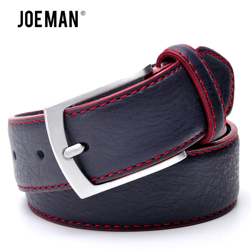 Top Trends: Men Leather Belt Casual Pin Buckle Belt Dark Blue Color Men&#039;s Belts Cummerbunds Ceinture Homme Shoppable Styles