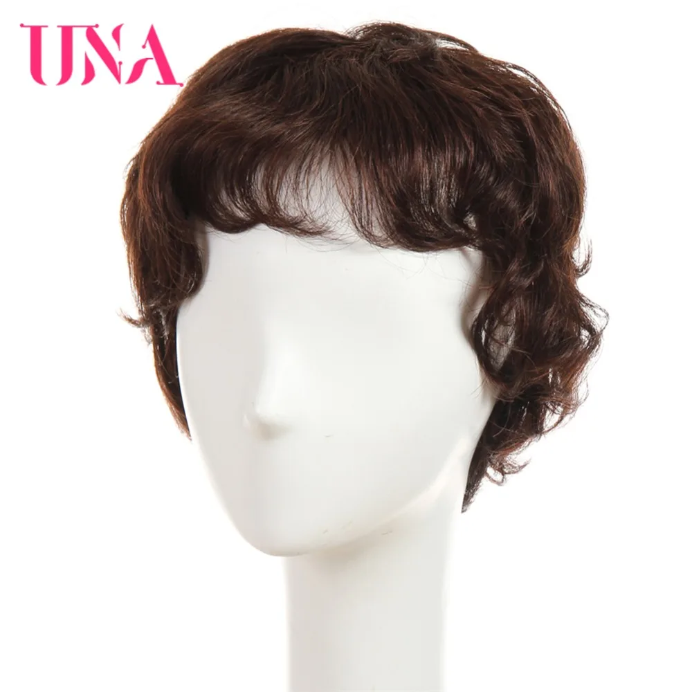 Top Trends: UNA Non-Remy Brazilian Human Hair Wigs For Women Fantasy Wave 150% Density Color #2 / 33 #1 #1B #2 #4 #27 #30 #33 #99J #BUG #350 Shoppable Styles