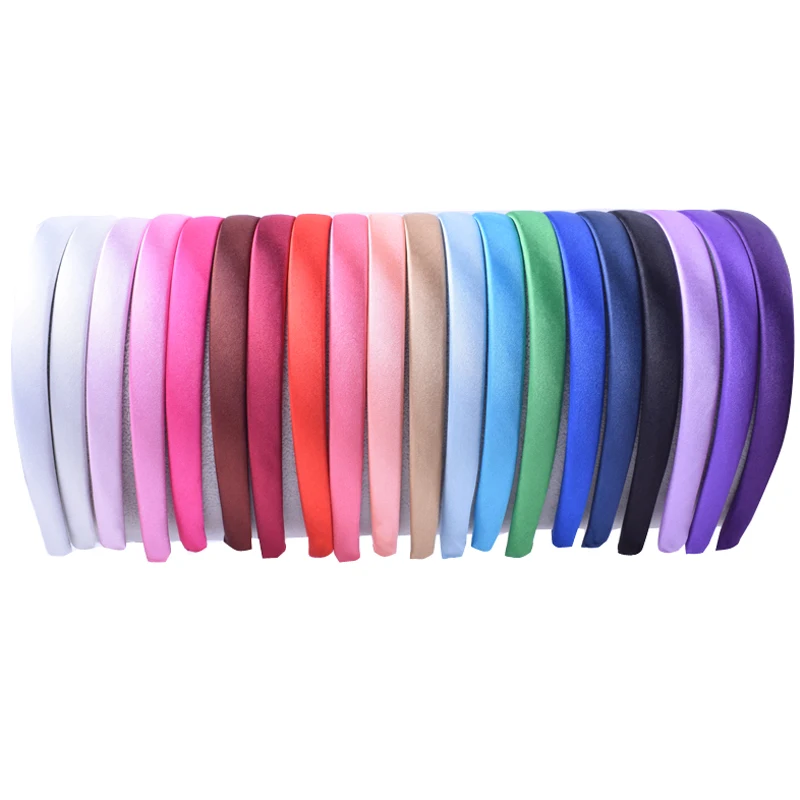 Top Trends: 20pcs / lot 1.5CM Wide Hair Hoop Head Bands For Women Kids Hairband Hair Accessories Satin Ribbon Hair Band Headband Makeup Sports Shoppable Styles