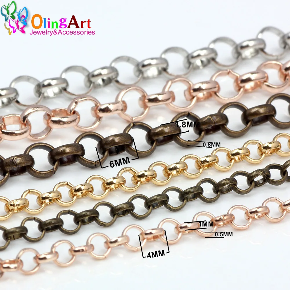 Top Trends: OlingArt 4MM / 6MM 2M / LOT "O" Making Jewelry Word "O" Link Five Colors Chain DIY Necklaces / Bracelet / Tassel Shoppable Styles