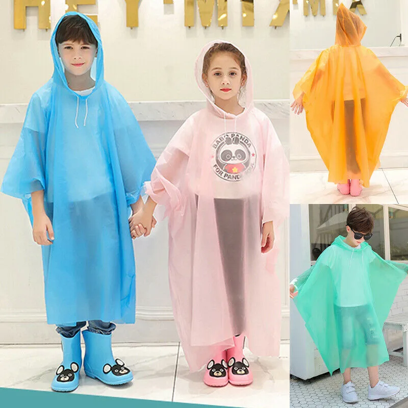 Top Trends: Children Boy Girl Rainwear Waterproof Hooded Rain Coat Outwear Poncho Raincoat Cover Up For Kids 100 To 160cm Height Shoppable Styles